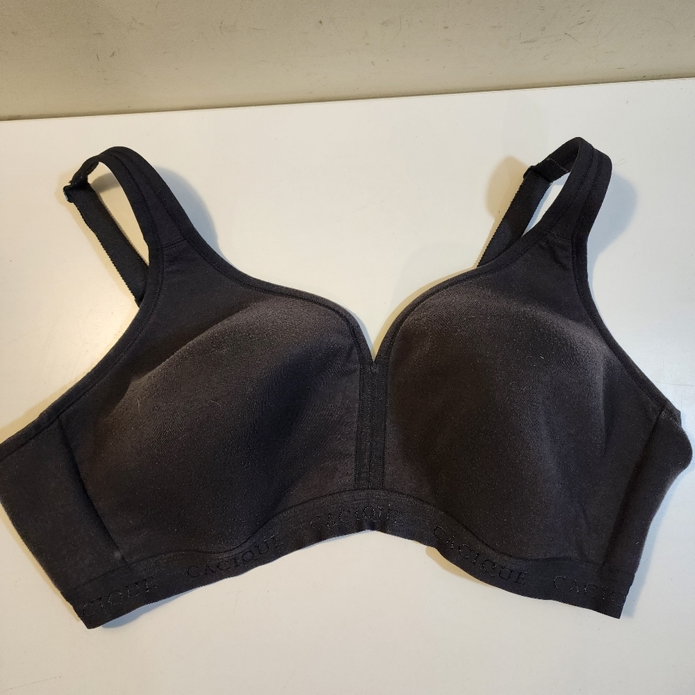 CACIQUE Black Wireless Bra 46C
